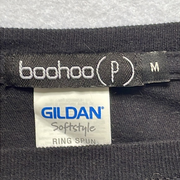 Boohoo Black T-Shirt with White Cactus - Picture 3 of 3